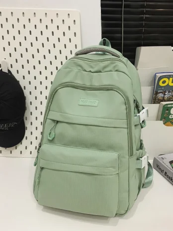 Unisex New Simple Large-Capacity Backpack Green