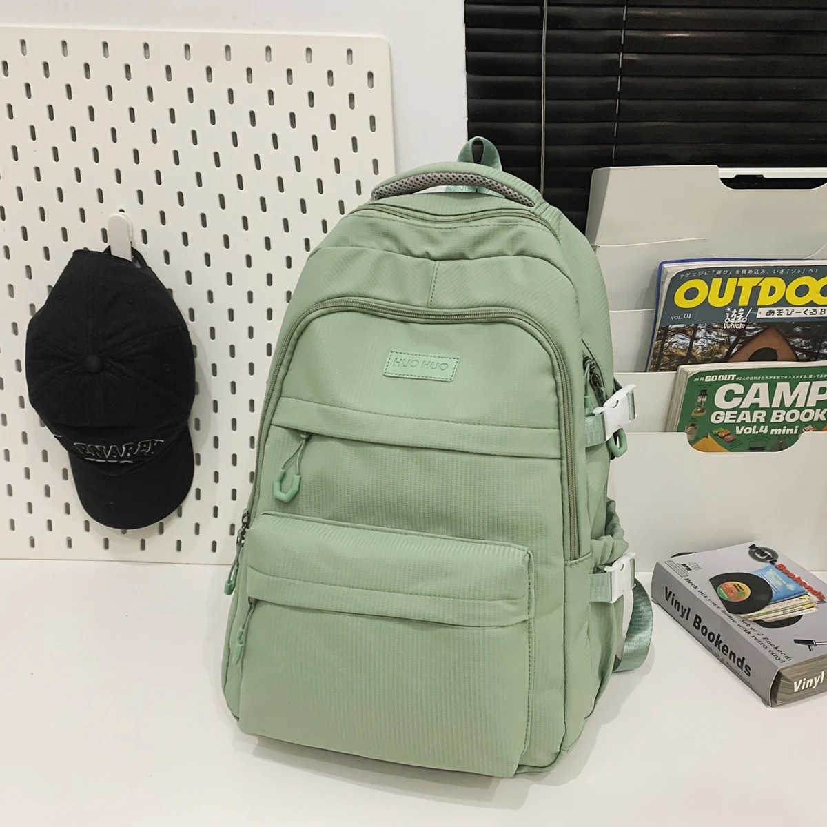 Unisex New Simple Large-Capacity Backpack Green
