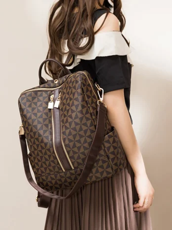 Backpack And Handbag Set For Women Travel Send Black