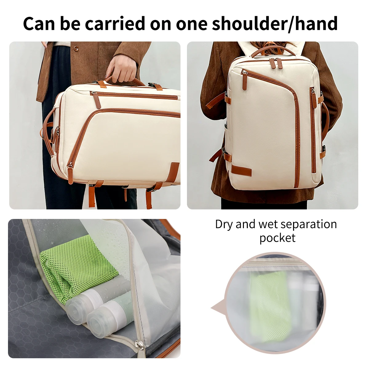 Backpack Unisex New Simple Business Computer Backpack Outdoor Black - Image 6