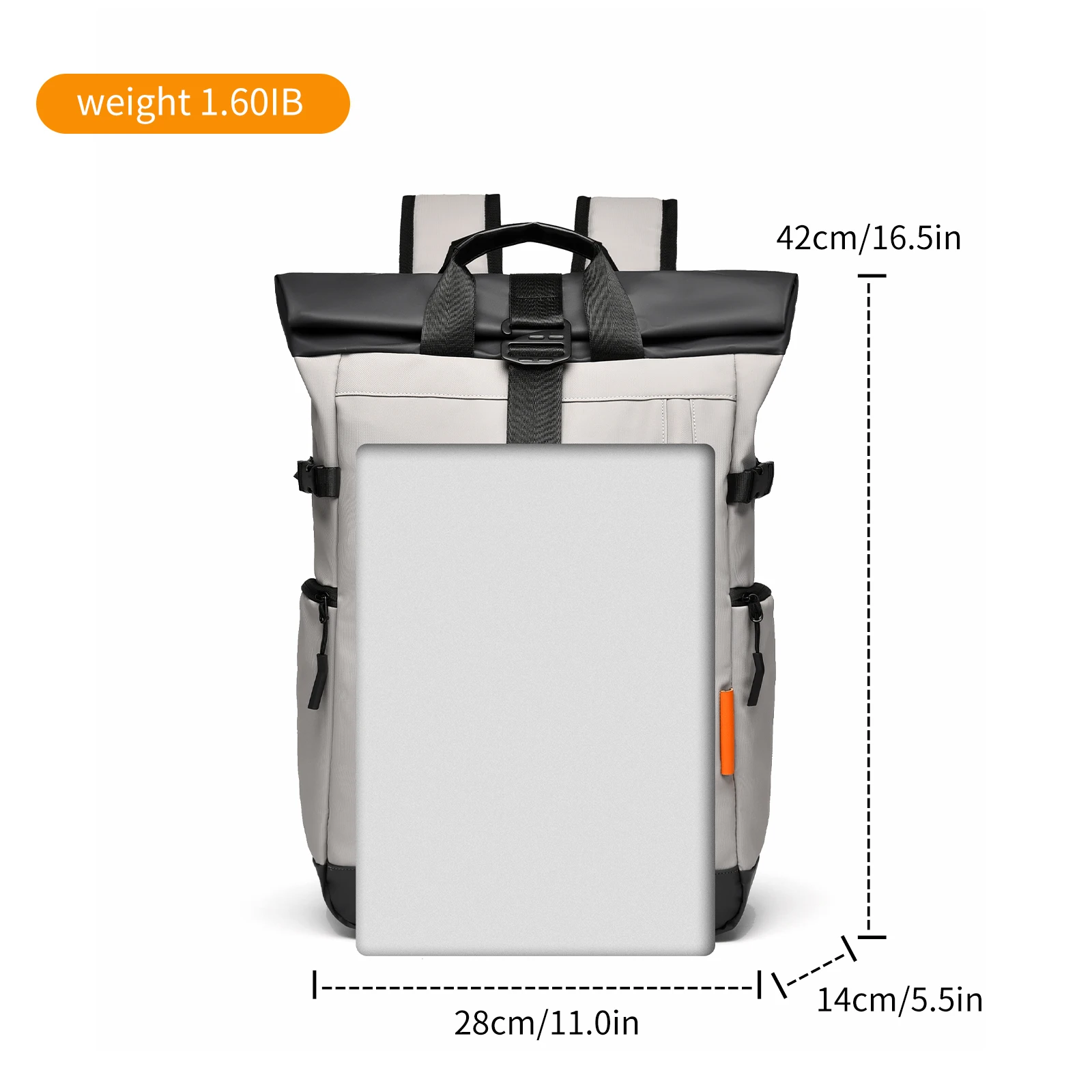 Double-shouldered Backpacks Large-capacity Black - Image 6