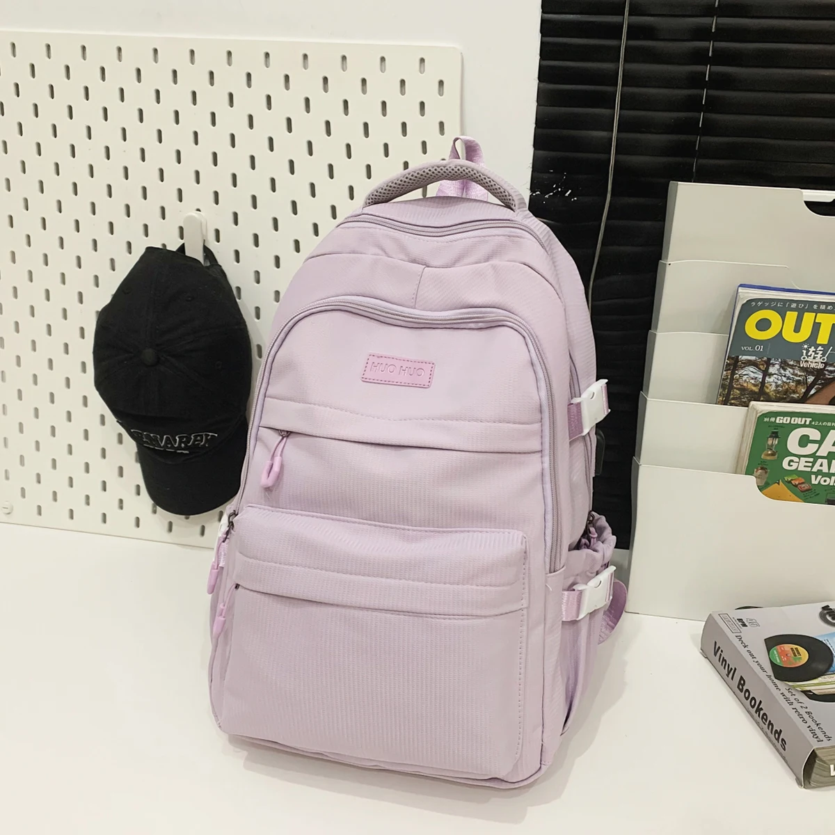 Unisex New Simple Large-Capacity Backpack Purple