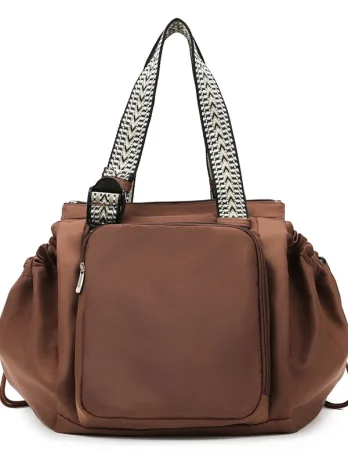 Fashionable Backpack Large Capacity Shoulder Bag Brown
