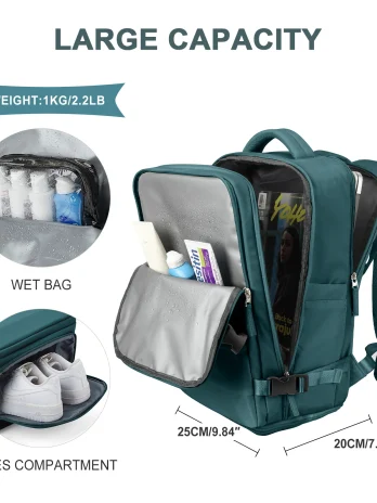 Backpack Travel Cabin Airplane Beige Brown