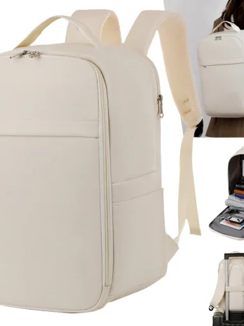 New Casual Backpack Short-Distance Travel Backpack Beige