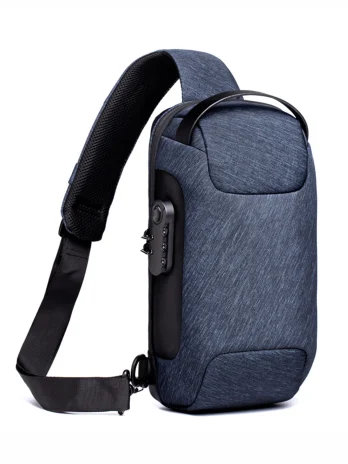 Men Sling Backpack Rucksack Crossbody Bag Sky Blue