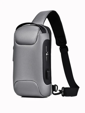 Men Sling Backpack Rucksack Crossbody Bag Grey