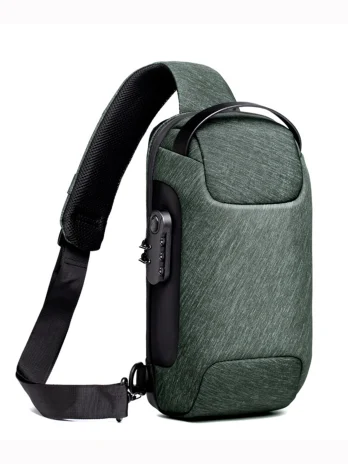 Men Sling Backpack Rucksack Crossbody Bag Green