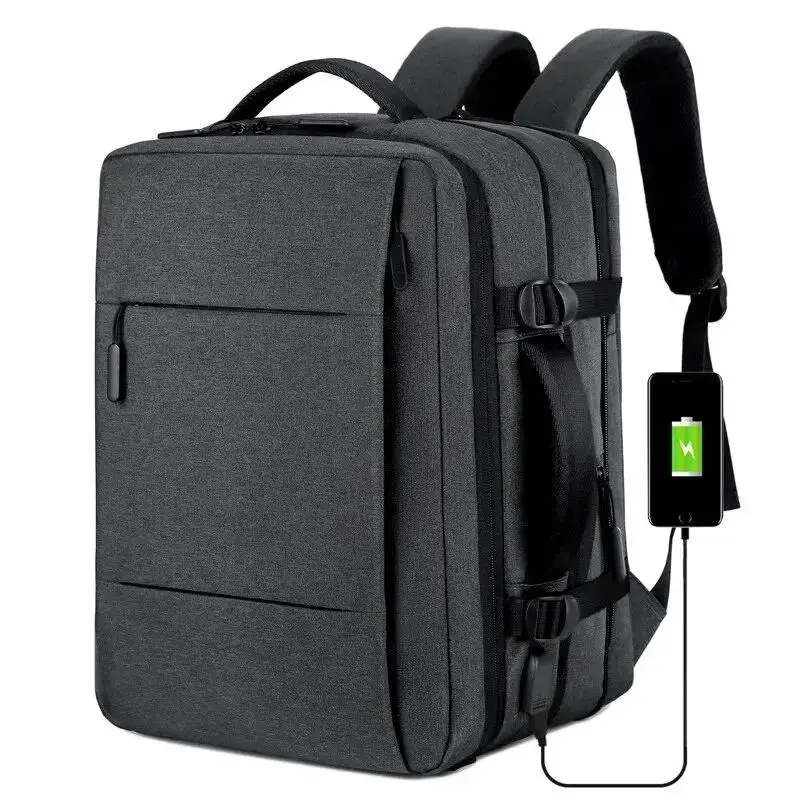 Travel Backpack Men Business Backpack Black - Image 2