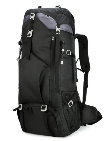 Waterproof Hiking Backpack Mountaineering & Travel Pack Black