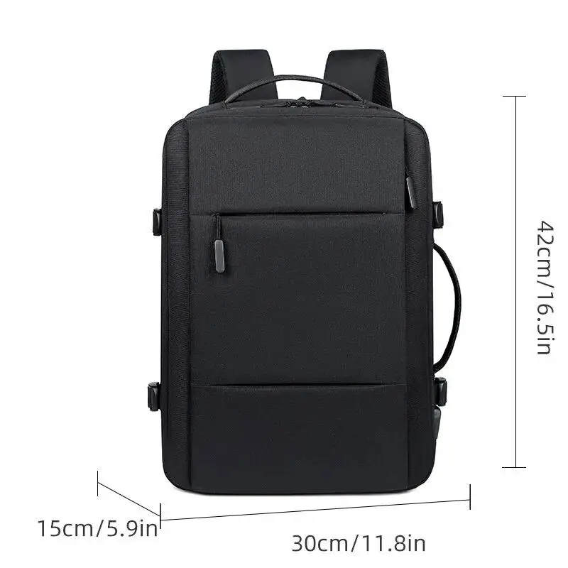 Travel Backpack Men Business Backpack Black - Image 3